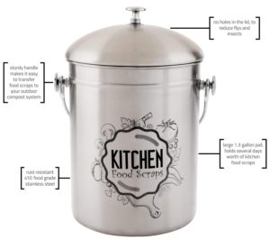 Features of Stainless Steel Kitchen Compost Bucket